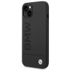 BMW BMHMP14MSLBLBK Apple iPhone 14 Plus / 15 Plus kietasis dėklas, Silicone Signature Logo MagSafe, juodas