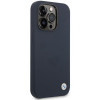 BMW BMHMP14XSILNA Apple iPhone 14 Pro Max dėklas, Silicone Metal Logo MagSafe, navy