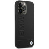 Apple iPhone 14 Pro Max dėklas BMW BMHCP14XSLLBK, Leather Stamp, juodas