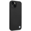 BMW BMHCP14MSILBK Apple iPhone 14 Plus / 15 Plus dėklas, Silicone Metal Logo, juodas