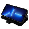 BMW BMBKP14L22RVSK Leather Stamp Blue Lines knygelės tipo dėklas, skirtas Apple iPhone 14 Pro 6.1", juodas