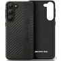 Mercedes-AMG AMHCS23SBLSCA Carbon Stripe & Embossed kietasis dėklas, skirtas Samsung Galaxy S23 (S911), juodas