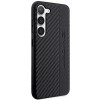 Mercedes-AMG AMHCS23SBLSCA Carbon Stripe & Embossed kietasis dėklas, skirtas Samsung Galaxy S23 (S911), juodas