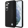 BMW BMHCS23M22RDPK Leather Textured & Stripe kietasis dėklas, skirtas Samsung Galaxy S23+ (S916), juodas