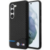 BMW BMHCS23M22NBCK Leather Carbon kietasis dėklas, skirtas Samsung Galaxy S23+ (S916), juodas