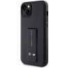 BMW Grip Stand Hot Stamp dėklas, skirtas Apple iPhone 14 / 15 / 13, juodas
