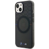 BMW BMHMP14MHGPK Pattern MagSafe kietasis dėklas, skirtas Apple iPhone 14 Plus / 15 Plus, pilkas
