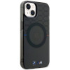 BMW BMHMP14SHGPK Pattern MagSafe kietasis dėklas Apple iPhone 14, pilkas