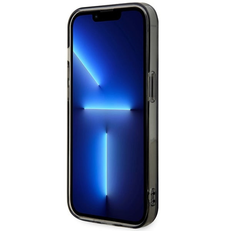 BMW BMHMP14LHGPK Pattern MagSafe kietasis dėklas Apple iPhone 14 Pro, pilkas