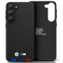 BMW BMHCSA5422PTDK Leather Stamp Tricolor kietasis dėklas, skirtas Samsung Galaxy A54 (A546), juodas