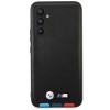 BMW BMHCSA5422PTDK Leather Stamp Tricolor kietasis dėklas, skirtas Samsung Galaxy A54 (A546), juodas