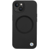 BMW BMHMP14SSILBK2 Signature Liquid Silicone MagSafe dėklas, skirtas Apple iPhone 14, juodas