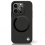 BMW BMHMP14XSILBK2 Signature Liquid Silicone MagSafe dėklas, skirtas Apple iPhone 14 Pro Max, juodas