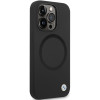 BMW BMHMP14XSILBK2 Signature Liquid Silicone MagSafe dėklas, skirtas Apple iPhone 14 Pro Max, juodas