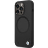 BMW BMHMP14LSILBK2 Signature Liquid Silicone MagSafe dėklas, skirtas Apple iPhone 14 Pro, juodas