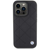 BMW BMHCP15X22RQDK odinis dygsniuotas dėklas, skirtas Apple iPhone 15 Pro Max, juodas