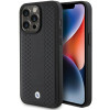 BMW BMHCP15X22RFGK Leather Diamond Pattern dėklas, skirtas Apple iPhone 15 Pro Max, juodas
