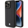 BMW BMHCP15L22RFGK odinis deimantų rašto dėklas, skirtas Apple iPhone 15 Pro, juodas