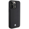 BMW BMHCP15L22RFGK odinis deimantų rašto dėklas, skirtas Apple iPhone 15 Pro, juodas