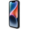 BMW BMHCP15M22NBCK Leather Carbon kietasis dėklas, skirtas Apple iPhone 15 Plus / 14 Plus, juodas