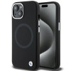 BMW BMHMP15SSILBK2 Signature Liquid Silicone MagSafe dėklas, skirtas Apple iPhone 15, juodas