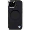 BMW BMHMP15SSILBK2 Signature Liquid Silicone MagSafe dėklas, skirtas Apple iPhone 15, juodas