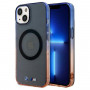 BMW BMHMP15MHTGE Gradient Bumper MagSafe kietasis dėklas, skirtas Apple iPhone 15 Plus / 14 Plus, pilkas