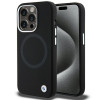 BMW BMHMP15XSILBK2 Signature Liquid Silicone MagSafe dėklas, skirtas Apple iPhone 15 Pro Max, juodas