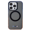 BMW BMHMP15XHTGE Gradient Bumper MagSafe kietasis dėklas, skirtas Apple iPhone 15 Pro Max, pilkas