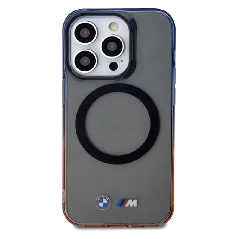 BMW BMHMP15XHTGE Gradient Bumper MagSafe kietasis dėklas, skirtas Apple iPhone 15 Pro Max, pilkas