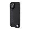 BMW BMHMP15SSLLBK Signature Logo Imprint MagSafe kietasis dėklas, skirtas Apple iPhone 15, juodas