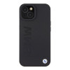 BMW BMHMP15SSLLBK Signature Logo Imprint MagSafe kietasis dėklas, skirtas Apple iPhone 15, juodas