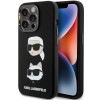 Karl Lagerfeld KLHCP15XSDHKCNK skysto silikono Karl and Choupette Heads dėklas, skirtas Apple iPhone 15 Pro Max, juodas