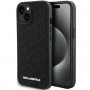 Karl Lagerfeld KLHCP15SPQKPMK Quilted K Pattern kietasis dėklas, skirtas Apple iPhone 15, juodas