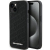 Karl Lagerfeld KLHCP15SPQKPMK Quilted K Pattern kietasis dėklas, skirtas Apple iPhone 15, juodas