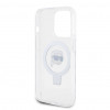 Karl Lagerfeld KLHMP15LHMRSKHH Ring Stand Karl Head MagSafe kietasis dėklas, skirtas Apple iPhone 15 Pro