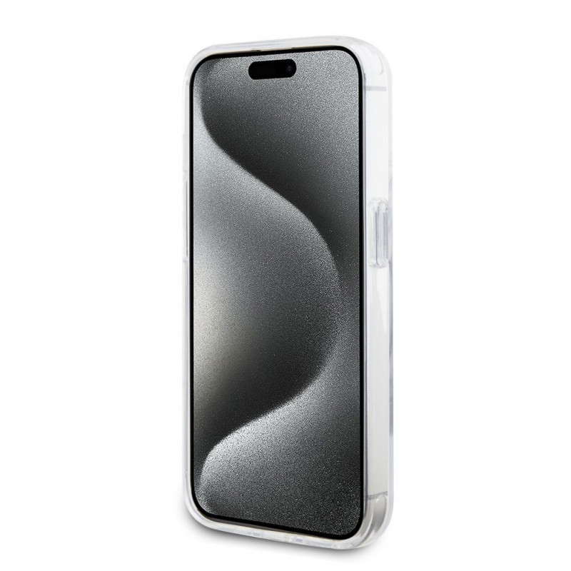 Karl Lagerfeld KLHMP15LHMRSKHH Ring Stand Karl Head MagSafe kietasis dėklas, skirtas Apple iPhone 15 Pro