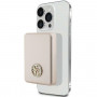 Guess GUPBM3AL4DMD nešiojamasis įkroviklis 3000 mAh, 5 W, MagSafe 4G Strassed Metal Logo, auksinis