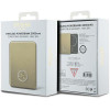 Guess GUPBM3AL4DMD nešiojamasis įkroviklis 3000 mAh, 5 W, MagSafe 4G Strassed Metal Logo, auksinis