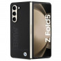 BMW BMHCZFD5SLLBK Signature Logo Imprint kietasis dėklas, skirtas Samsung Galaxy Z Fold5, juodas