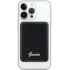 Guess GUPBM3ALGSGK nešiojamas akumuliatorius 3000 mAh, 5 W, MagSafe Metal Script Logo, juodas