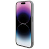 Guess GUHCP15LPSFDGSS Sequin Script Metal kietasis dėklas, skirtas Apple iPhone 15 Pro, sidabrinis