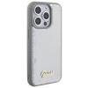 Guess GUHCP15XPSFDGSS Sequin Script Metal kietasis dėklas, skirtas Apple iPhone 15 Pro Max, sidabrinis