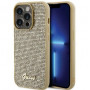 Guess GUHCP15LPMSDGSD Disco Metal Script kietasis dėklas, skirtas Apple iPhone 15 Pro, auksinis