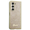 Guess GUHCZFD5HGGSHD Glitter Script kietasis dėklas, skirtas Samsung Galaxy Z Fold5, auksinis