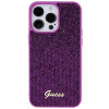 Guess GUHCP15XPMSDGSF Disco Metal Script kietasis dėklas, skirtas Apple iPhone 15 Pro Max, purpurinis