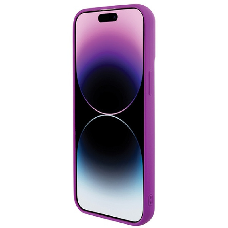 Guess GUHCP15XPMSDGSF Disco Metal Script kietasis dėklas, skirtas Apple iPhone 15 Pro Max, purpurinis