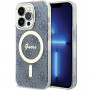 Guess GUHMP15XH4STB Apple iPhone 15 Pro Max kietasis dėklas IML 4G MagSafe, mėlynas (outlet)