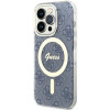 Guess GUHMP15XH4STB Apple iPhone 15 Pro Max kietasis dėklas IML 4G MagSafe, mėlynas (outlet)