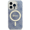 Guess GUHMP15XH4STB Apple iPhone 15 Pro Max kietasis dėklas IML 4G MagSafe, mėlynas (outlet)